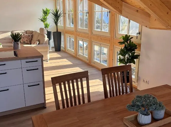 Blick Thyratal Obergeschoss Appartement Stolberg i. Harz